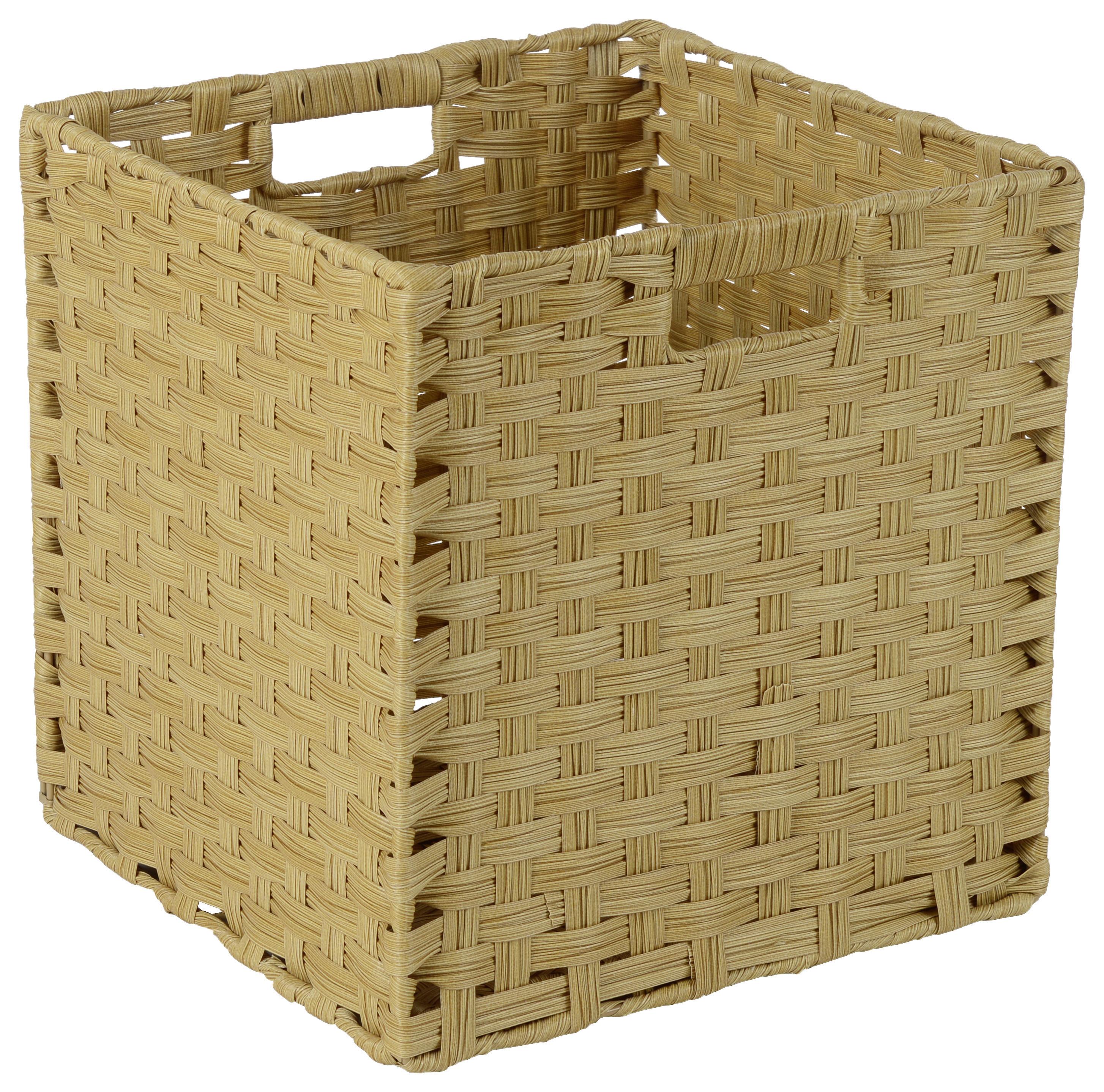 KOŠ KUBA - pískové barvy, kov/plast (33/33/32cm) - Mömax