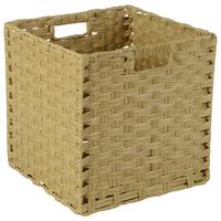 KOŠ KUBA - pískové barvy, kov/plast (33/33/32cm) - Mömax