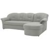 Ecksofa Mit Schlaffunktion Papenburg Silberfarben - Silberfarben/Schwarz, KONVENTIONELL, Textil (233/142cm) - MID.YOU