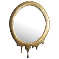 Wandspiegel Goldfarben B: 50 cm - Goldfarben, Design, Glas/Metall (50/71/3cm) - MID.YOU