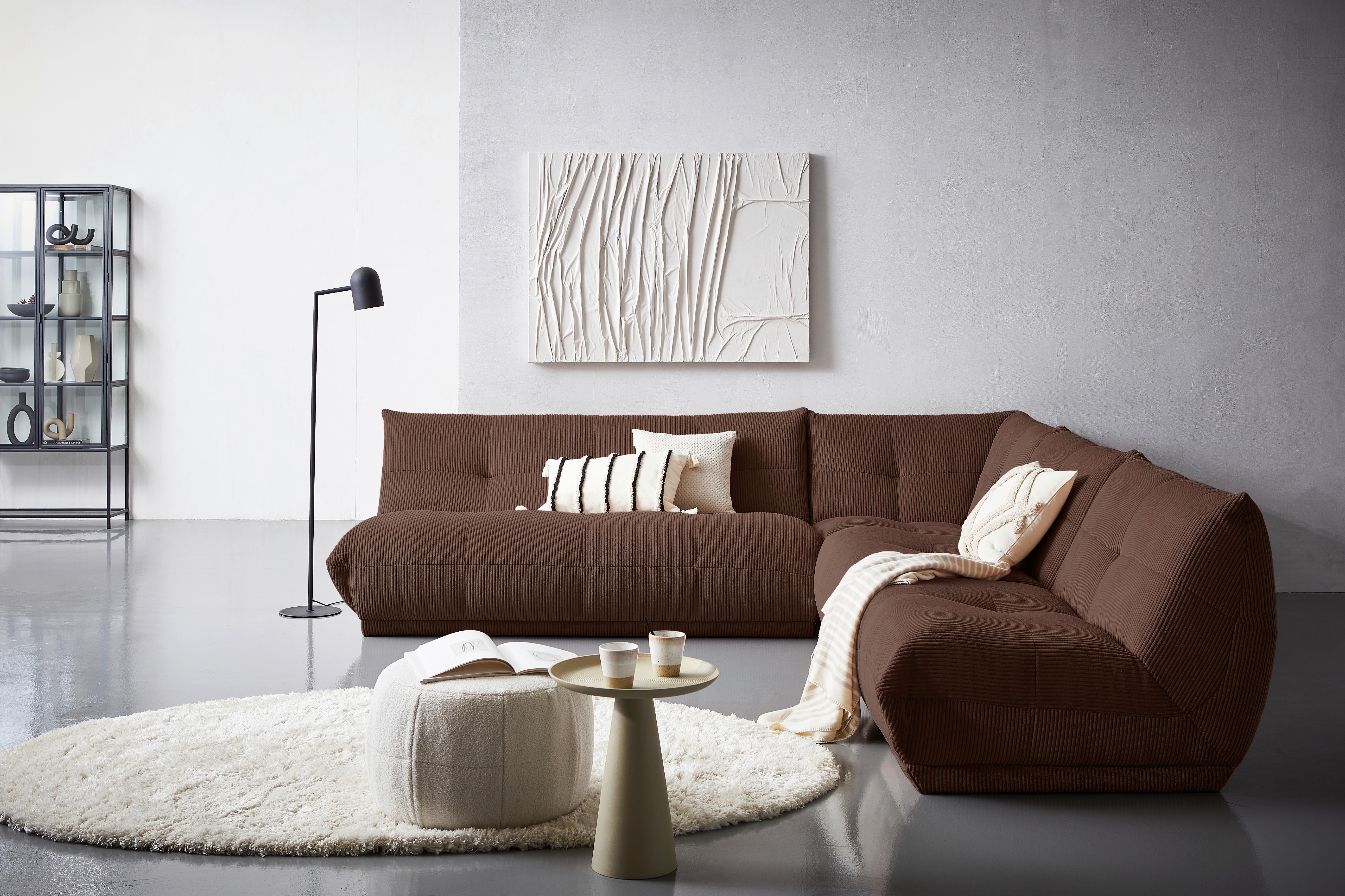 Ecksofa Giselle Braun - Braun, Trend, Textil (285/315cm) - Livetastic