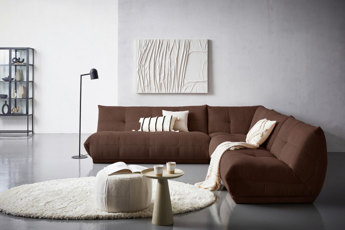 Ecksofa Giselle Braun - Braun, Trend, Textil (285/315cm) - Livetastic