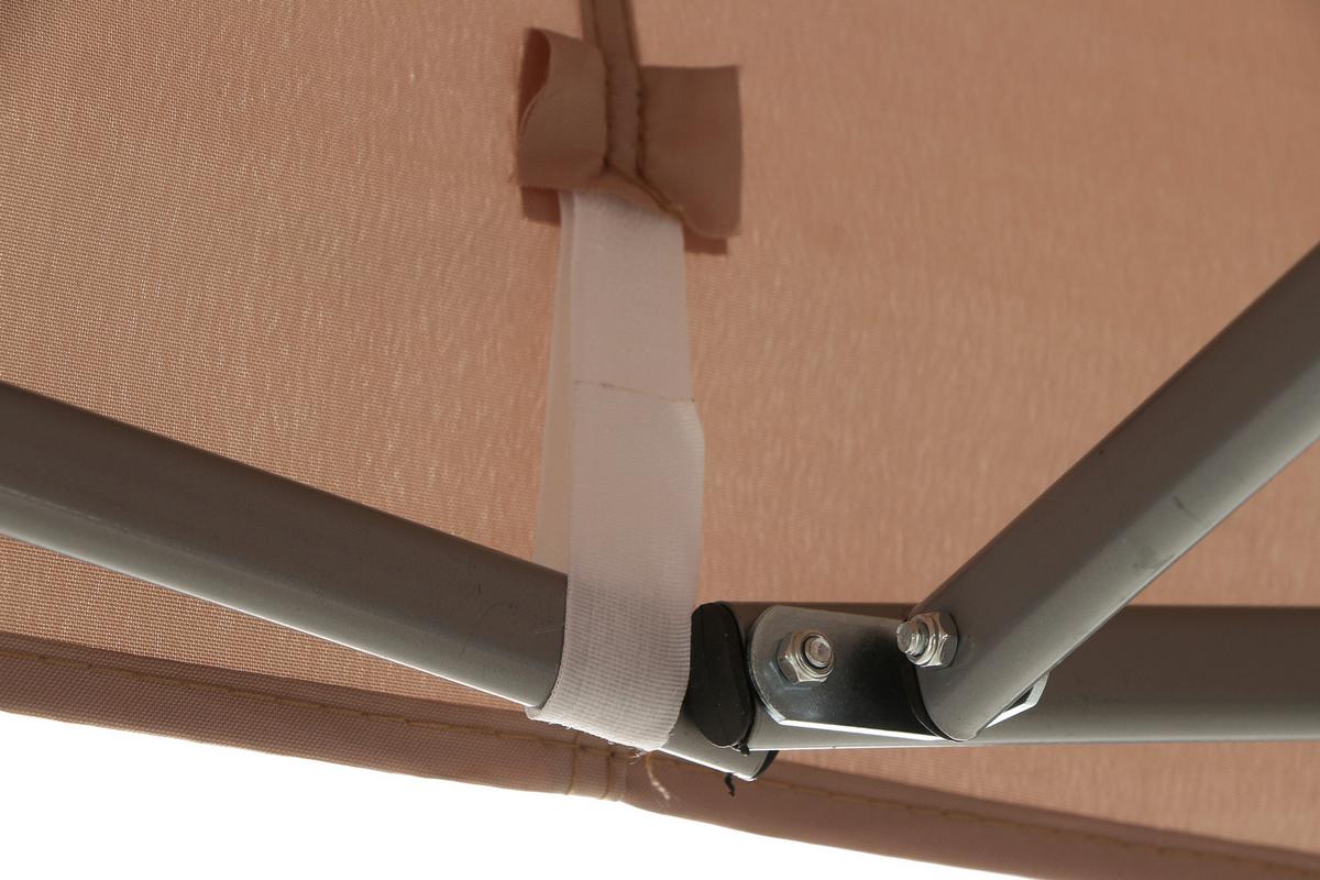 Pavillon L30551 450x300 cm Seitenteilen + Uv-Beständig - Taupe, KONVENTIONELL, Textil/Metall (450/330/300cm) - Siena Garden