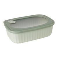 dóza na potraviny BETTY - L - průhledné/zelená, Moderní, plast (22,5/7,5/15,5cm) - Modern Living