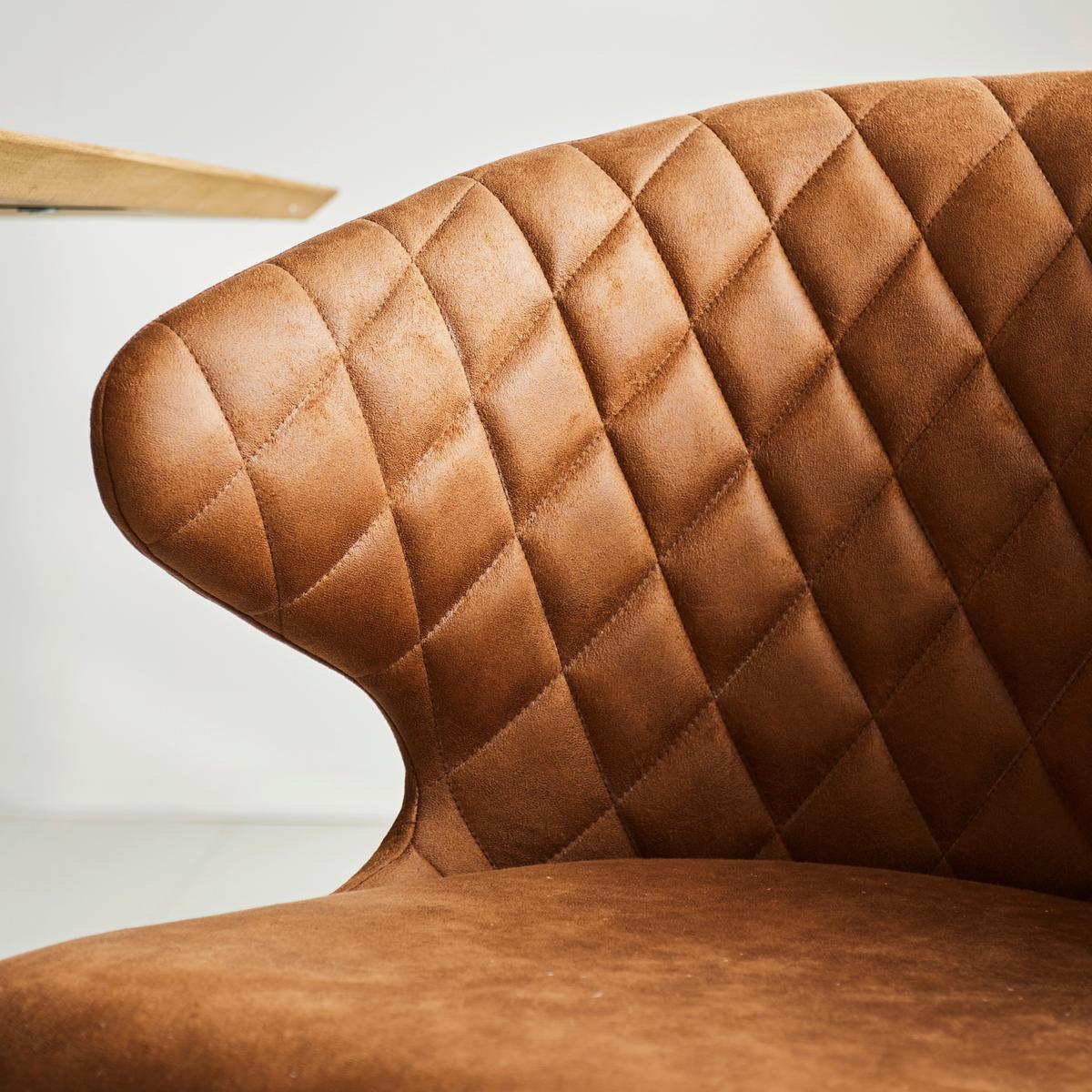 Armlehnstuhl Calais Cognac B: 56 cm - Cognac/Schwarz, MODERN, Textil/Metall (56/80/44cm) - MID.YOU