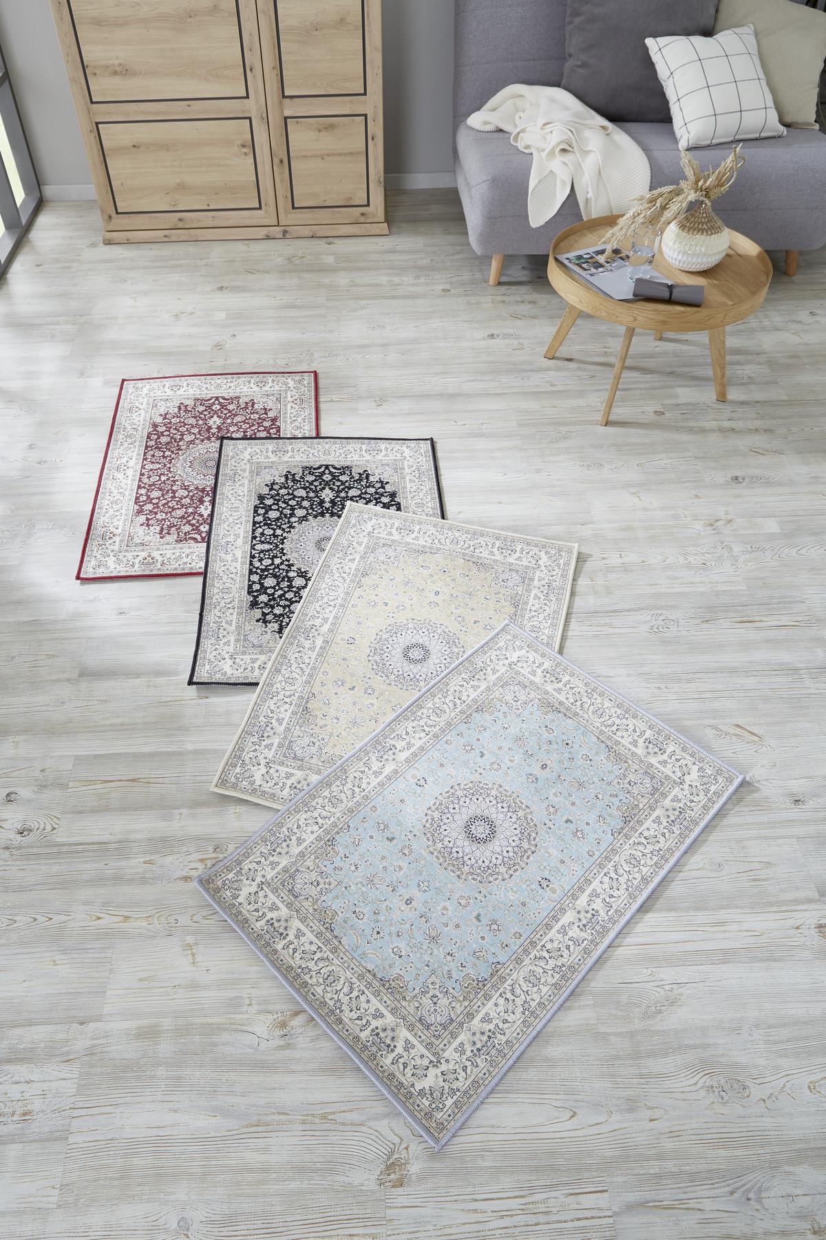 Teppich Vorleger Verschiedene Farben Scarlett 60x90 cm - Beige/Rot, Textil (60/50/40cm) - James Wood