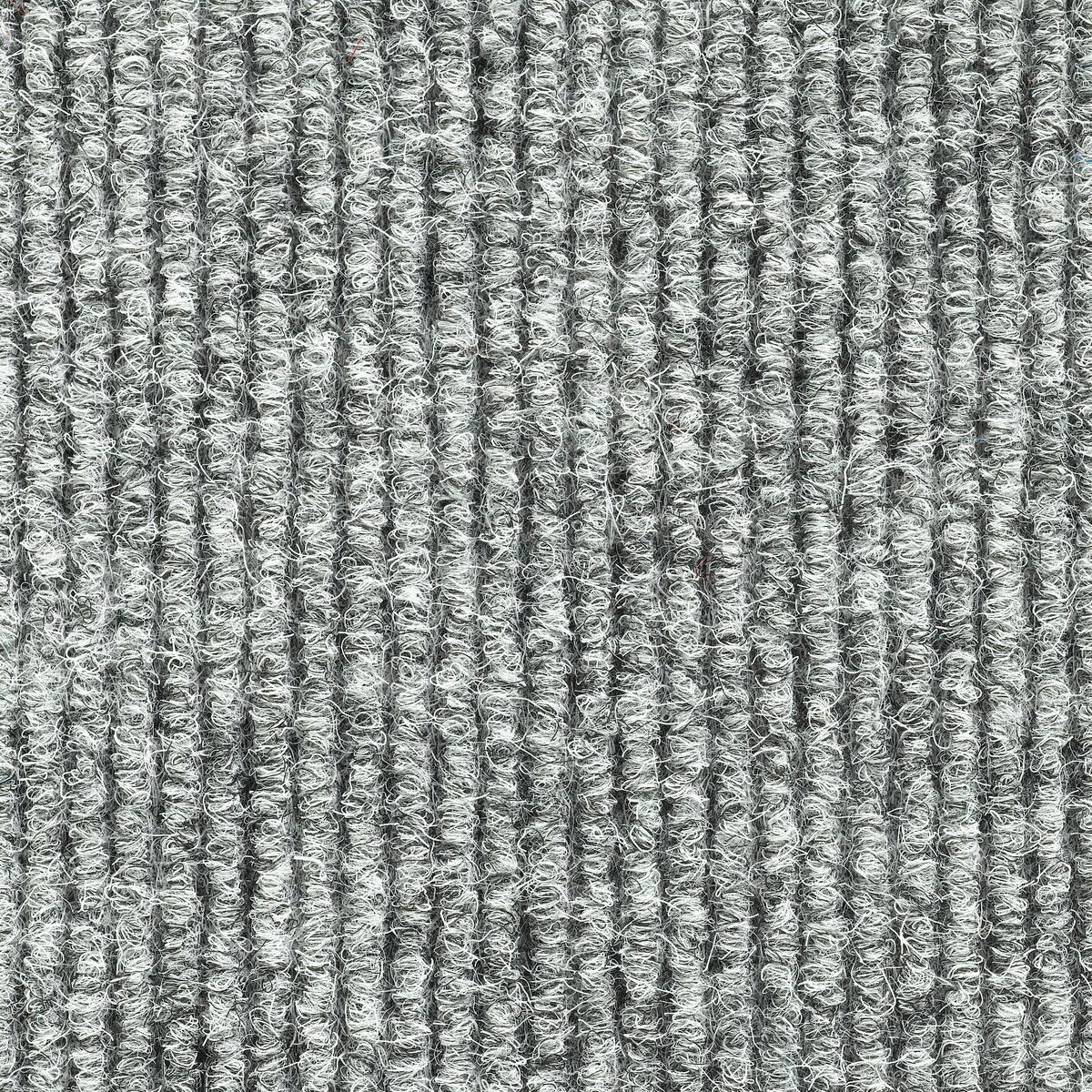 Teppichfliese Hellgrau Solid Rib 50x50 Cm Florhöhe 2,5 Mm - Hellgrau, Basics, Textil (50/50cm)