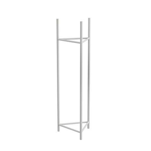 Blumenständer Aluminium Weiß BxHxT: 27x90x27 cm - Weiß, Basics, Metall (27/90/27cm)