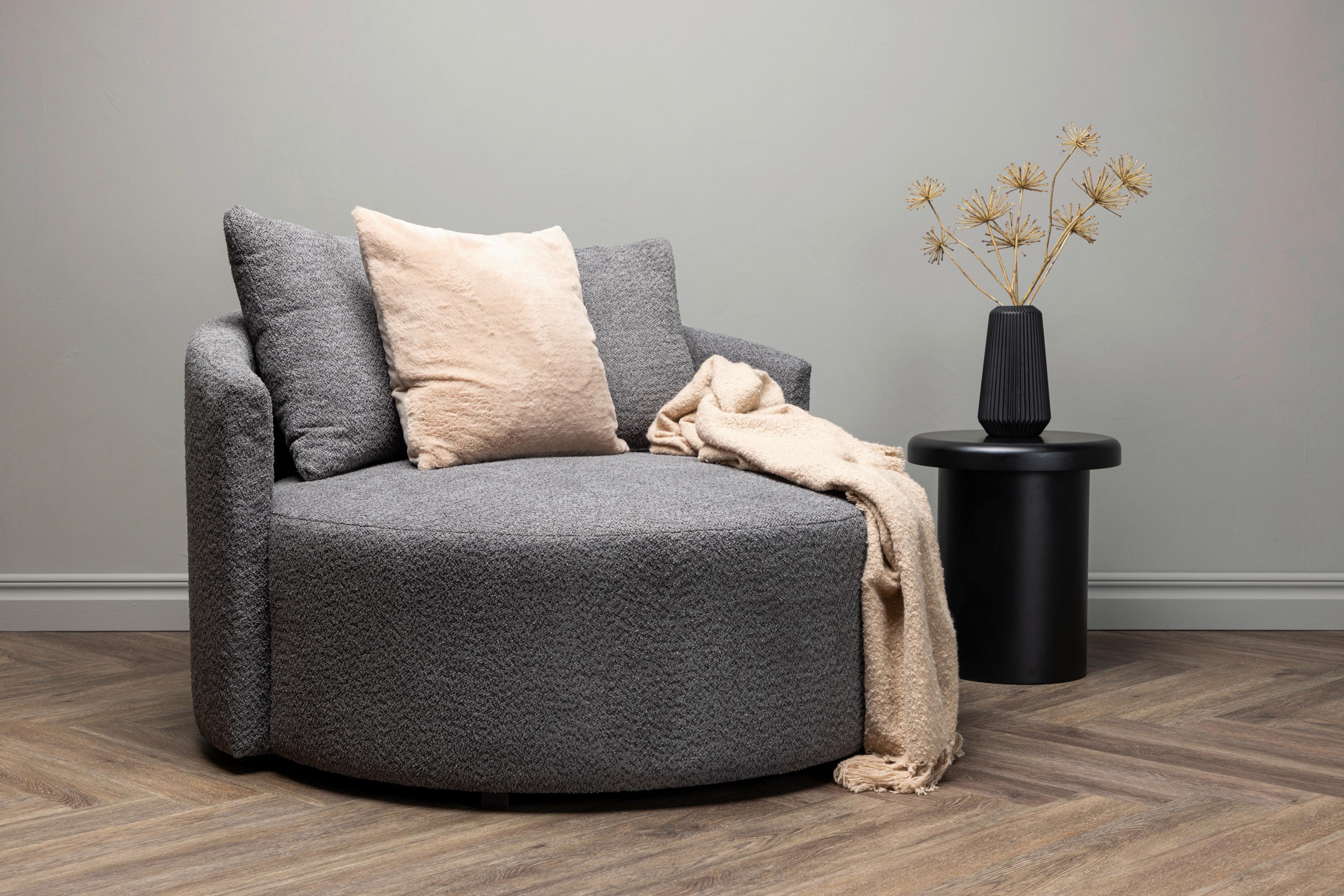 XXL-Sessel Kelso - Grau, Design, Textil (120/72/118cm) - Livetastic