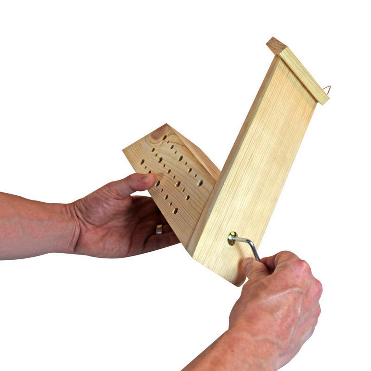 Insektenhotel Insektenhotel-Bausatz Bee - Blau/Gelb, Basics, Holz (26,5/23/9,5cm) - Windhager