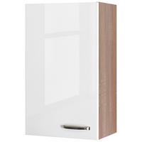 Küchenoberschrank Valero H 50-89 - Weiß Hochglanz/Sonoma Eiche, MODERN, Holzwerkstoff (50/89/32cm) - FlexWell