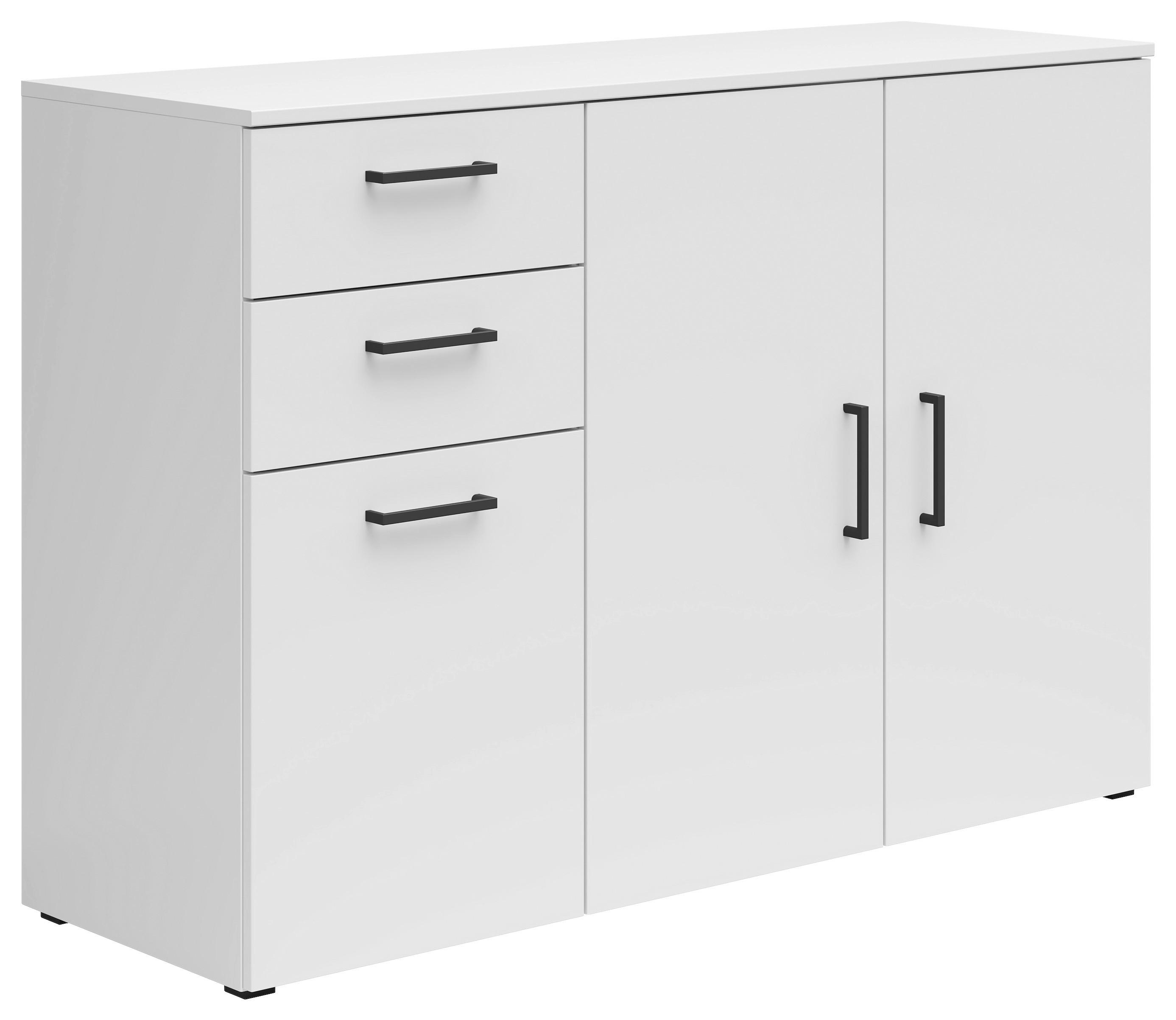 Komoda MULTISTAURAUM š: 120 cm - čierna/biela, Modern, kompozitné drevo/plast (120/83/40cm)