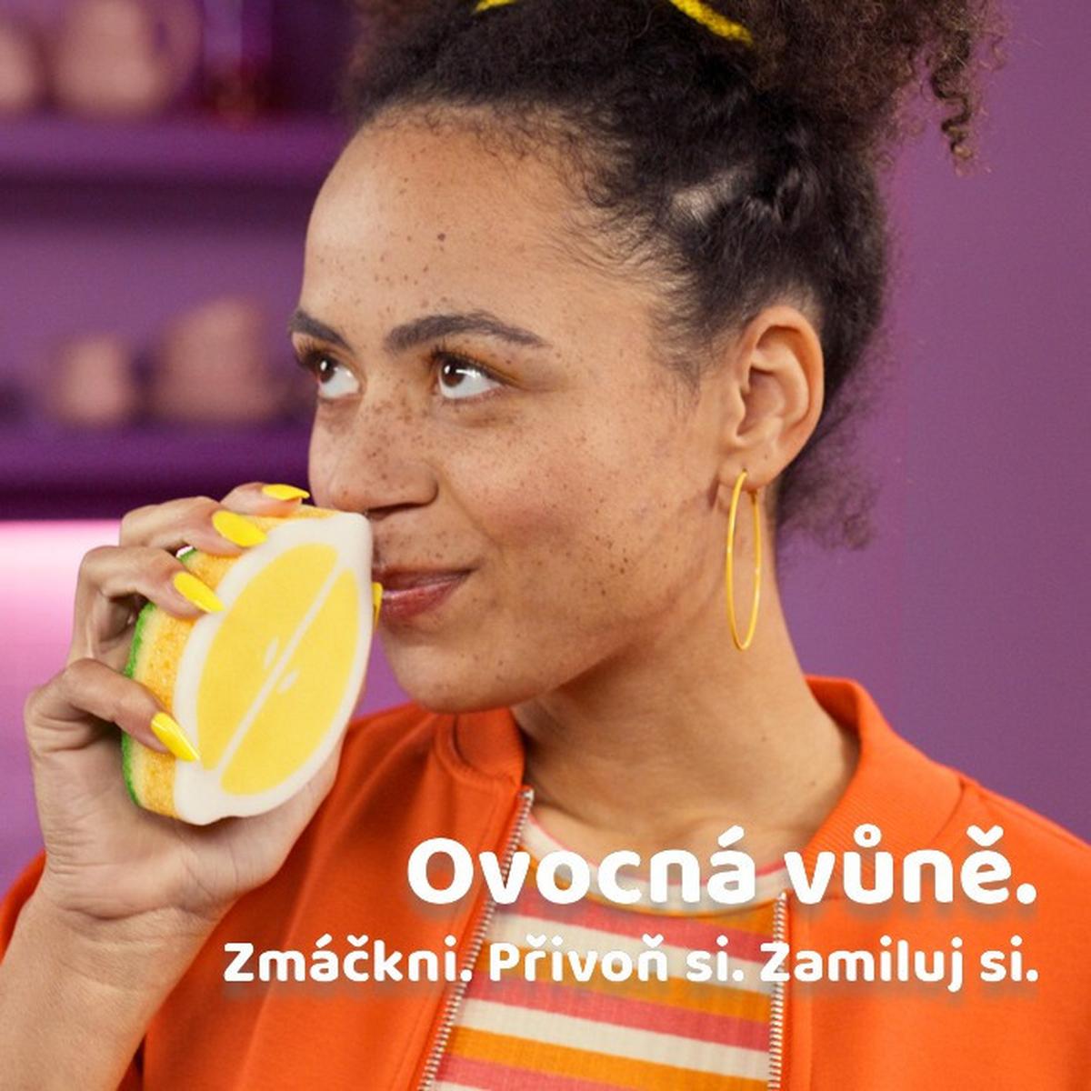 Houbička LEMON PUNCH VILEDA PUNCH LEMON HUBKA - vícebarevná, Basics, plast (10,2/15/3,2cm) - Vileda