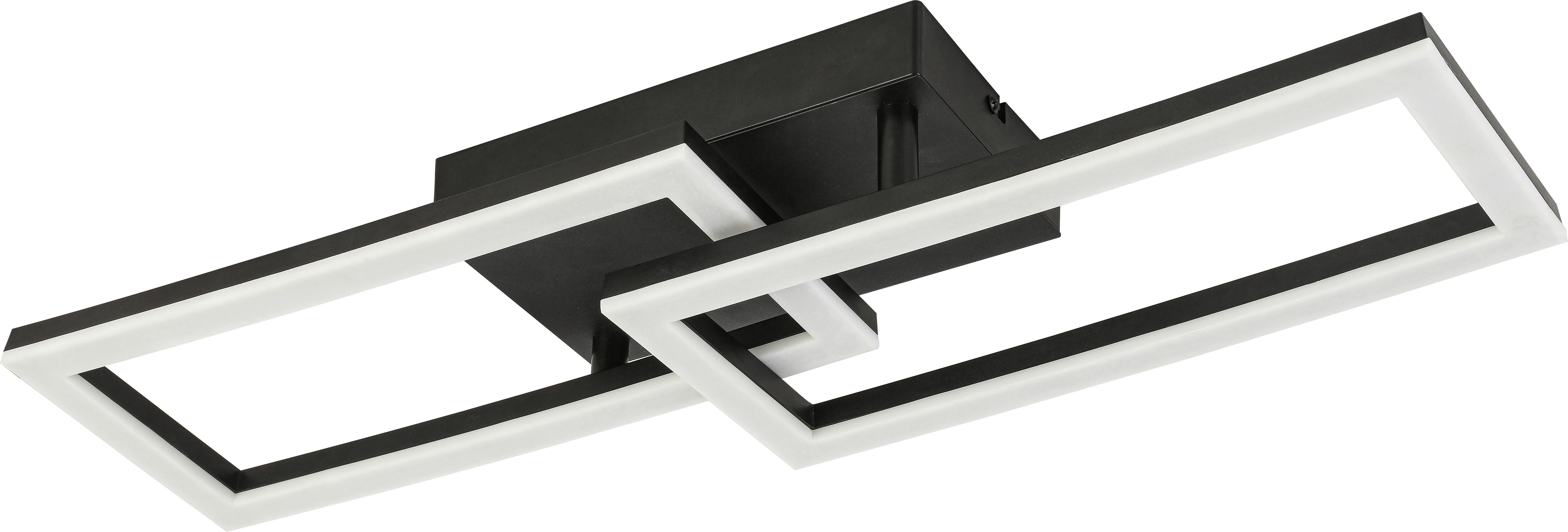 STROPNÉ LED SVIETIDLO OZUM - priehľadné/čierna, Modern, kov/plast (61,5/19,5/10cm) - Mömax