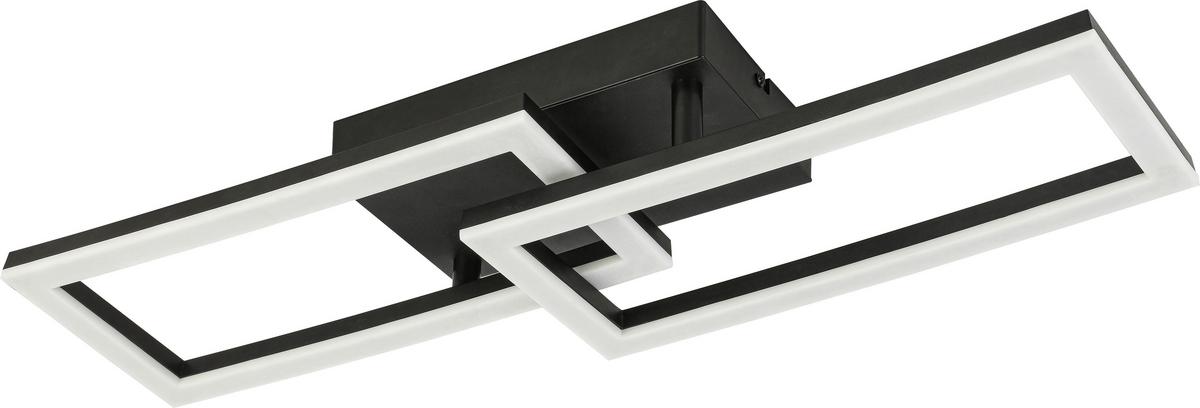 STROPNÍ LED SVÍTIDLO OZUM - černá/průhledné, Moderní, kov/plast (61,5/19,5/10cm) - Mömax