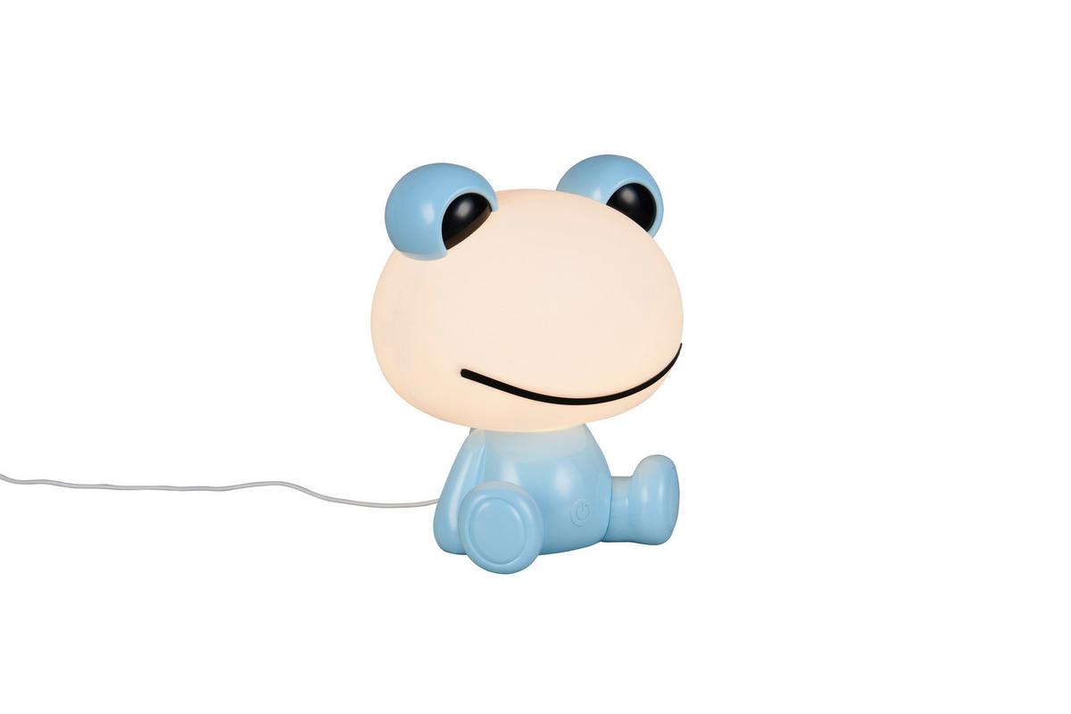 LED-Tischleuchte Hopper Blau Weiß B: 16,5 cm - Blau/Weiß, LIFESTYLE, Kunststoff (19,5/16,5/24,5cm)