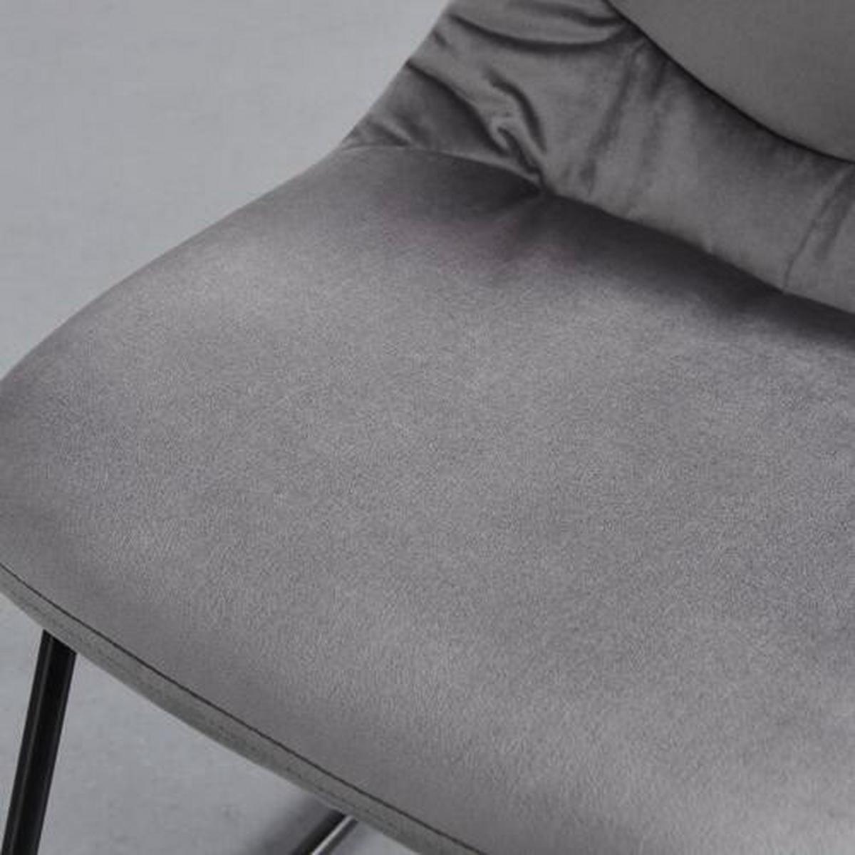Stolička ALICA - čierna/sivá, Modern, kov/textil (57/83/46cm) - Bessagi Home