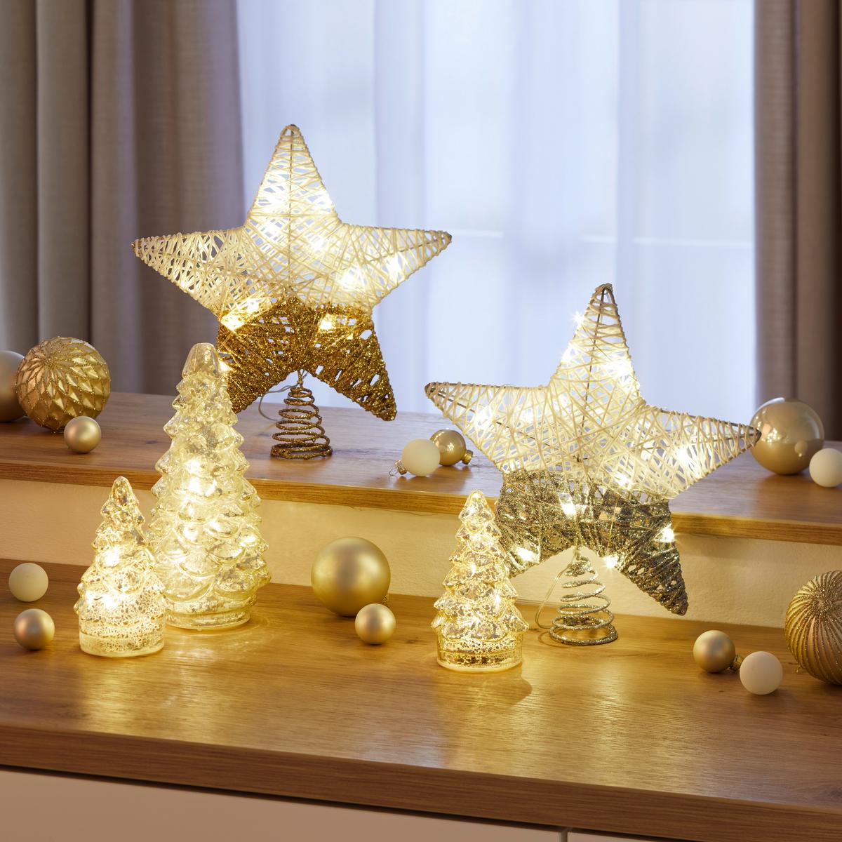 dekorační LED svítidlo ELEANORA, 3dílné - barvy zlata, Konvenční, sklo (9.5/21cm) - Modern Living