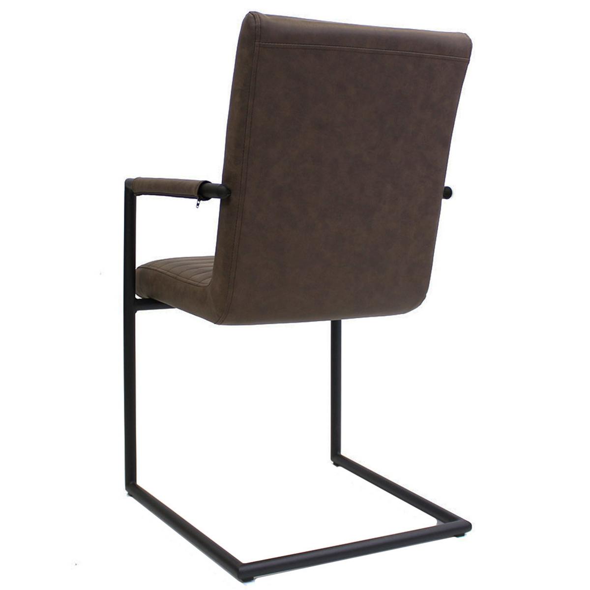 Armlehnstuhl Bars Graubraun Gepolstert 2er-Set - Taupe/Hellbraun, LIFESTYLE, Kunststoff/Textil (54/97/57cm) - MID.YOU