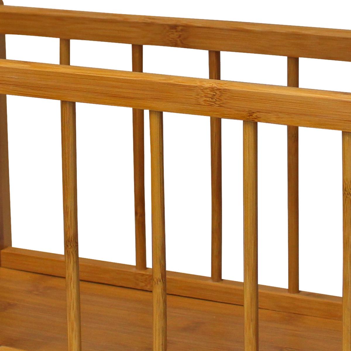 Zeitungsständer Zeta Bambus Natur B: 43 cm mit Tragegriff - Naturfarben, MODERN, Holz (43/34/20,5cm)