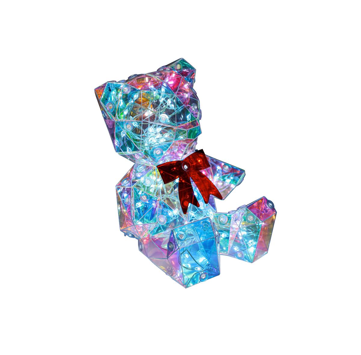 LED-Dekoleuchte Carolina - Transparent/Rot, Basics, Kunststoff (11,5/11/13,5cm) - Luca Bessoni