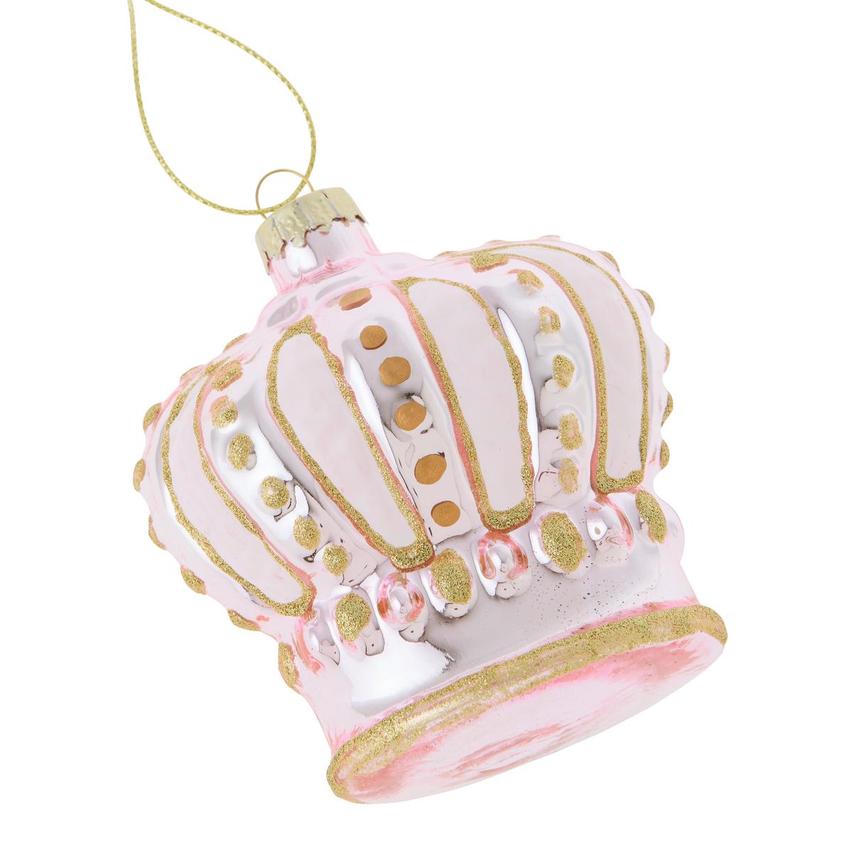 Vianočná ozdoba FIGURES - biela/zlatá, kov/textil (9/9/5,5cm) - Mömax