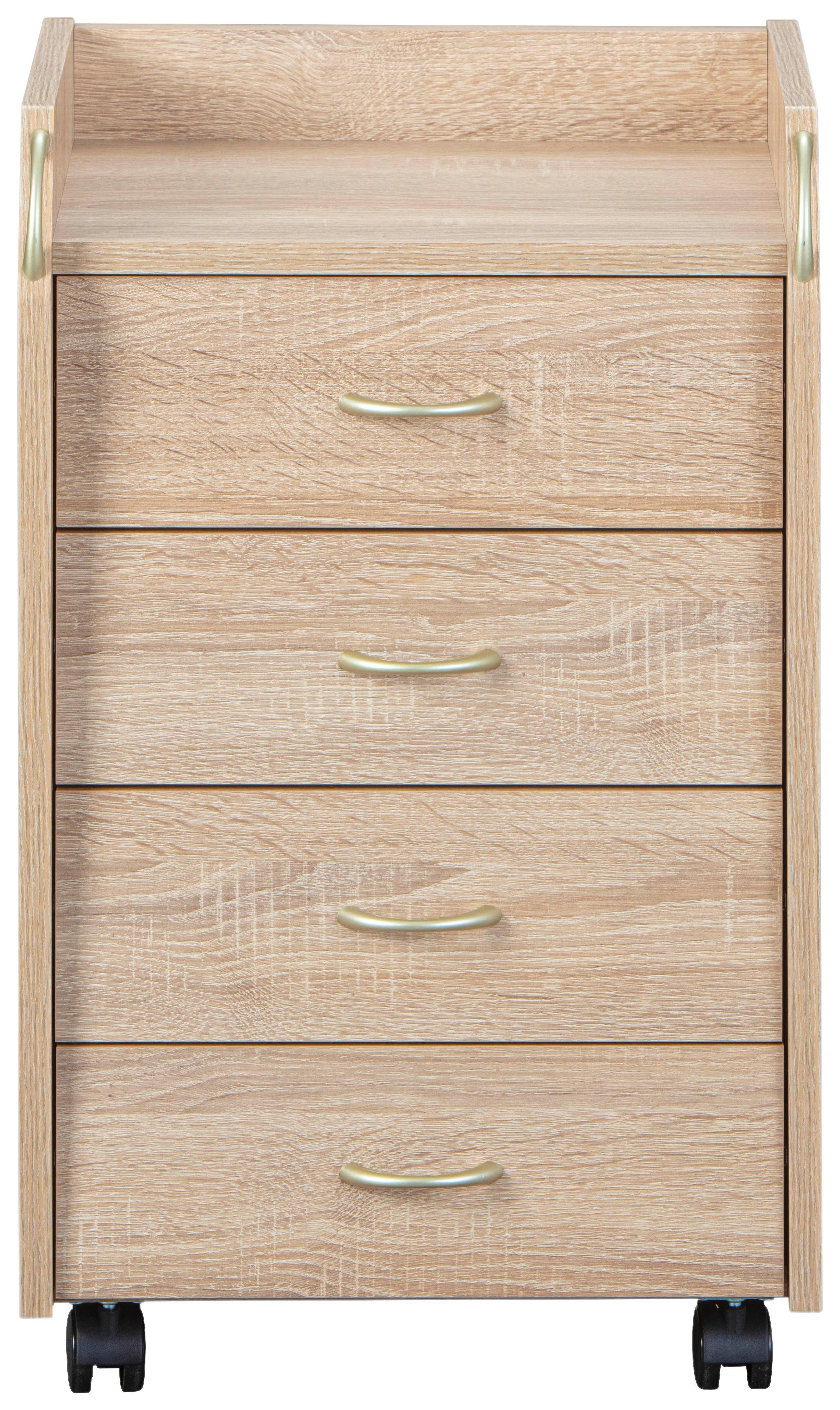 Rollcontainer Eiche Dekor Novi BHT 40x36x65 cm