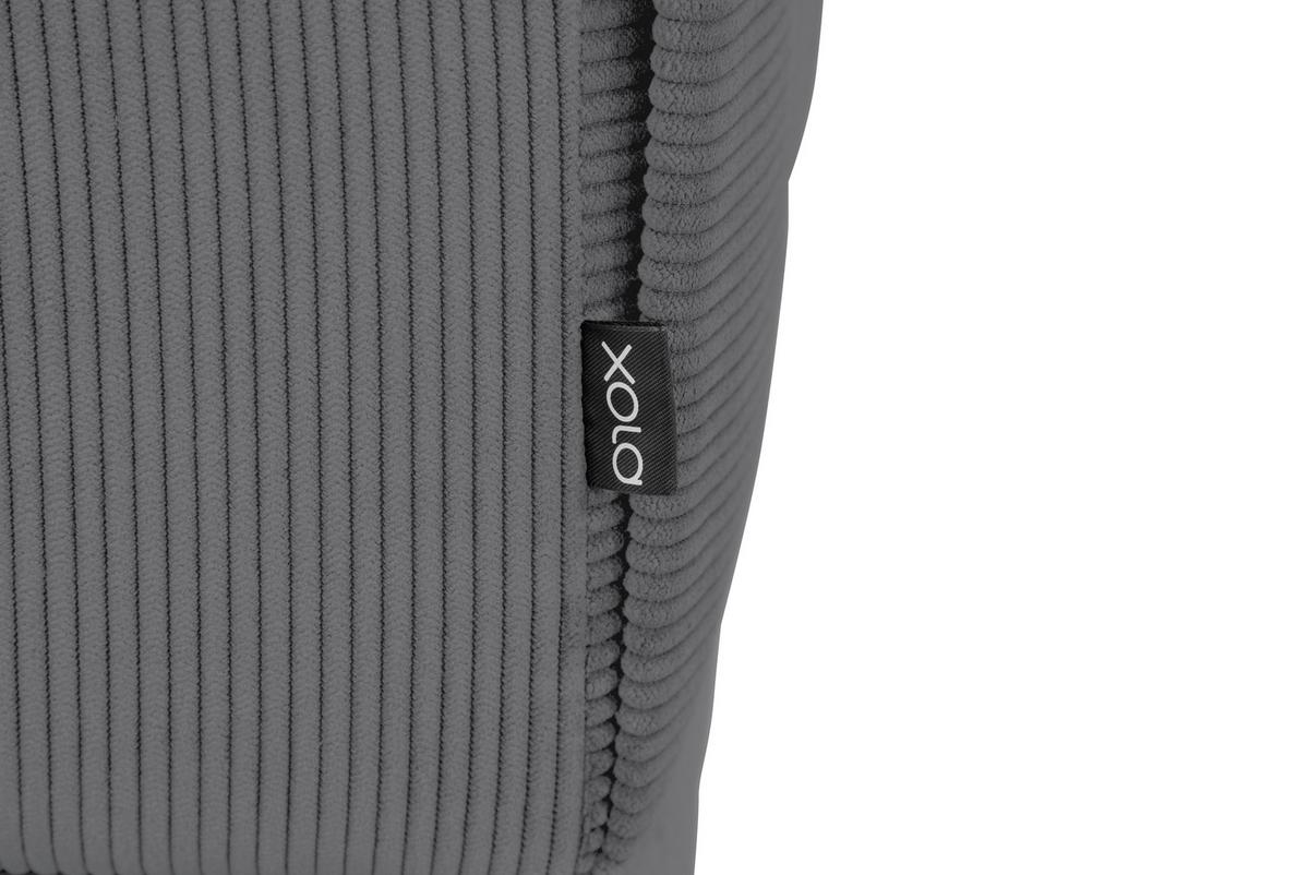 Ecksofa Erno Grau S: 262 cm - Schwarz/Grau, Design, Textil (262/183cm) - MID.YOU