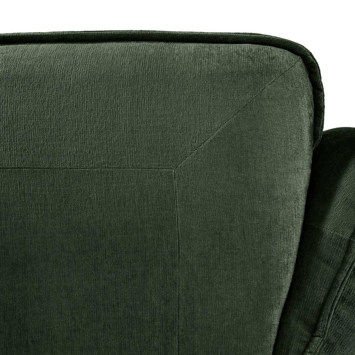 Ecksofa Fluffy Dunkelgrün S: 269x184 Cm - Dunkelgrün/Schwarz, MODERN, Textil (269/184cm) - Trendmanufaktur