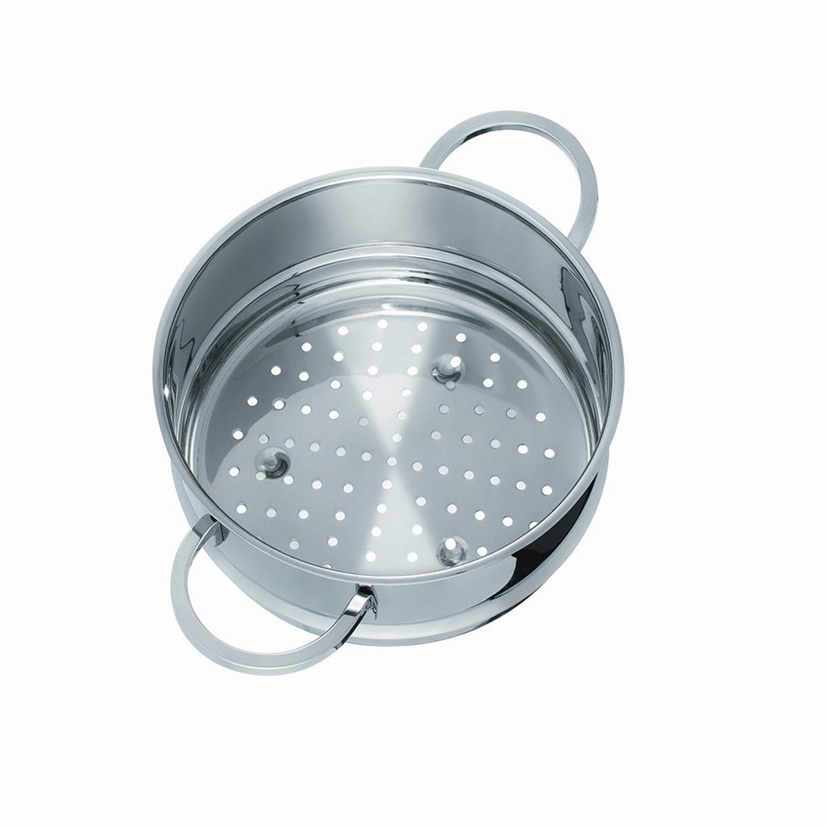 Kochtopfset Alara Edelstahlfarben, 8-teilig - Klar/Edelstahlfarben, Basics, Glas/Metall - GSW