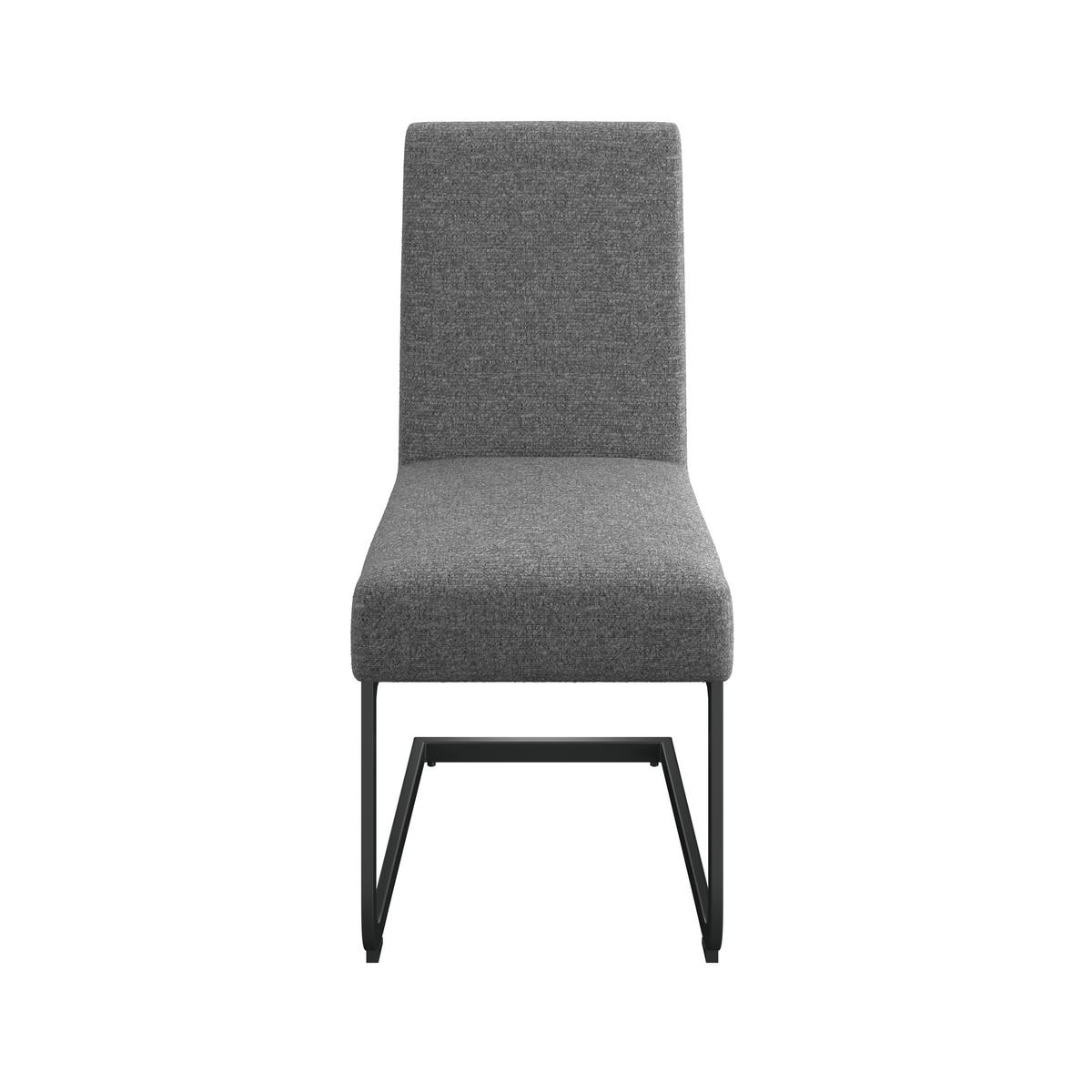 Schwingstuhl Terri Anthrazit Gepolstert - Anthrazit/Schwarz, MODERN, Textil/Metall (46/95/64cm) - MID.YOU