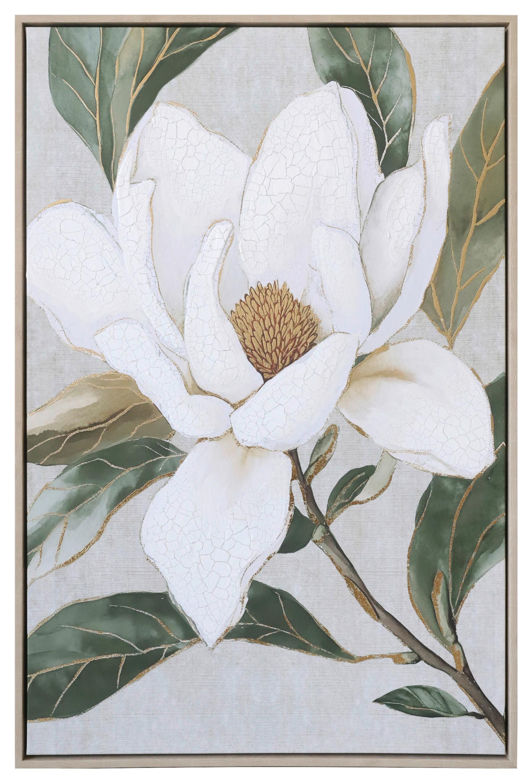 Obraz na plátne LOTTA,  60x90cm - zelená/přírodní barvy, Moderní, kompozitní dřevo/textil (60/90cm) - Mömax