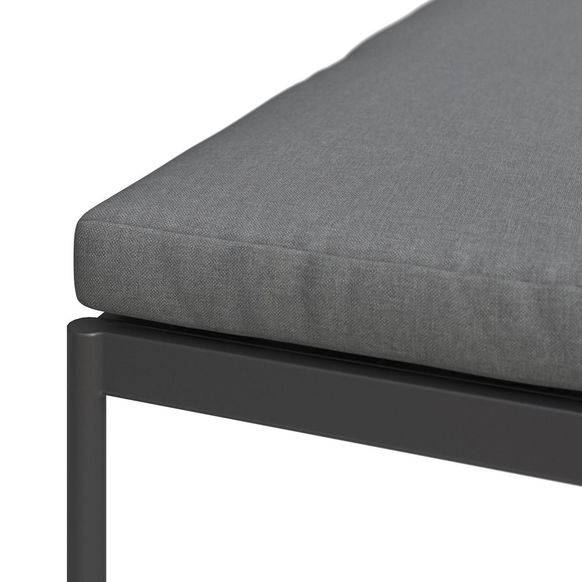 Loungegarnitur Kaunas - Dunkelgrau/Anthrazit, MODERN, Glas/Textil (183/241cm) - Beldano