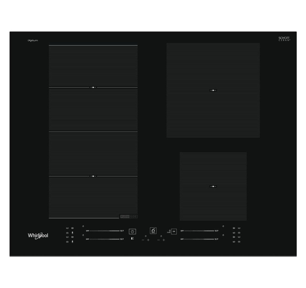Indukční varná deska Whirlpool WF S9365 BF/IXL - černá, kov/sklo (65/5,4/51cm) - Whirlpool