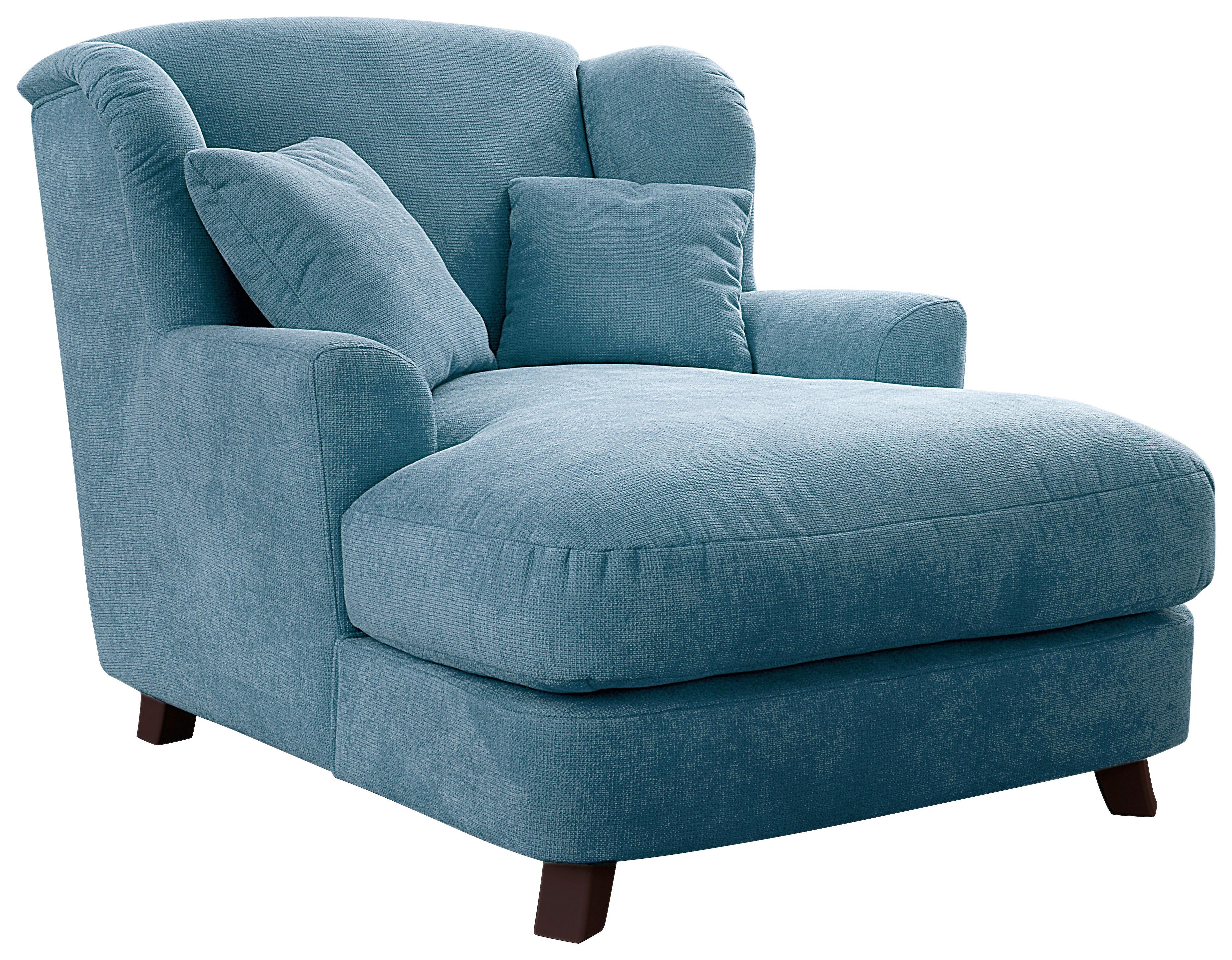 XXXL-Sessel Asado hellblau teilmassiv, B: 109 cm - Dunkelbraun/Hellblau, MODERN, Holzwerkstoff/Textil (109/104/145cm) - Sit & More