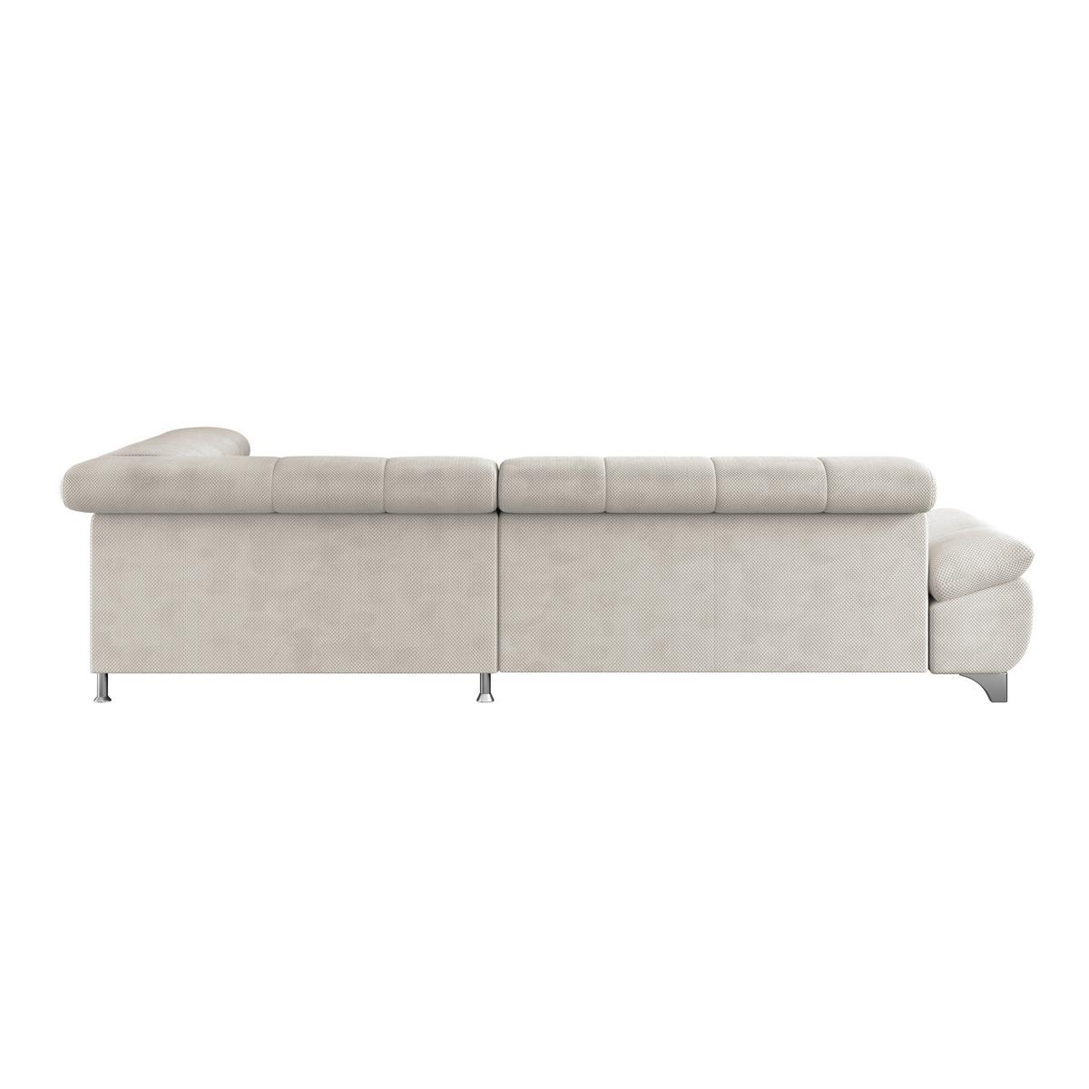 Ecksofa Gemini Creme, B: 312 cm - Chromfarben/Creme, KONVENTIONELL, Textil (312/234cm)