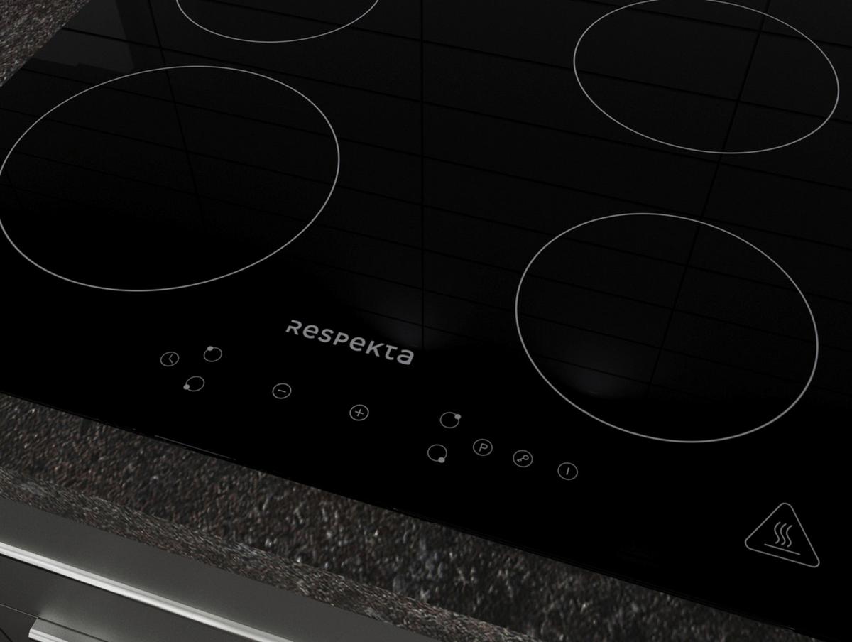 Induktionskochfeld Respekta km4295i-28 - Schwarz, Trend, Glas (59/5,8/52cm) - Respekta