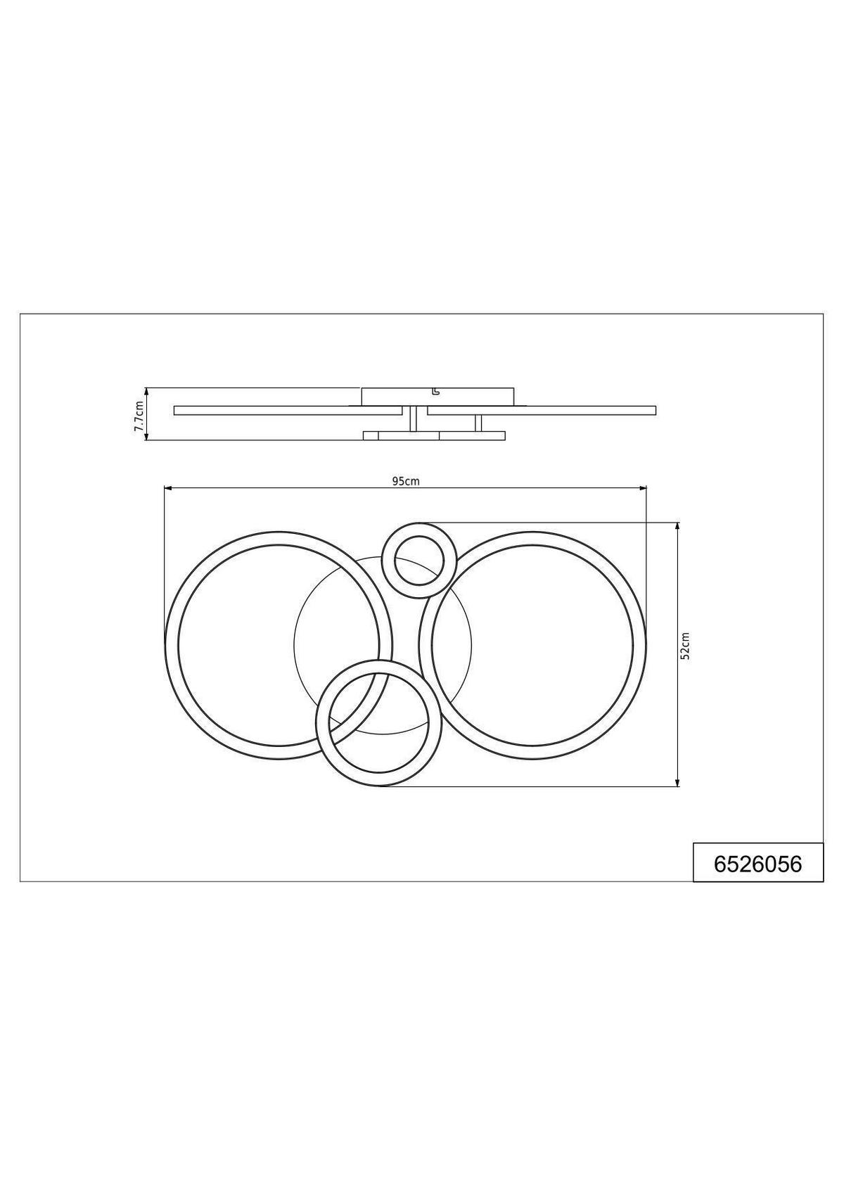 STROPNÉ LED SVIETIDLO KLAUSE - strieborná/niklová, Modern, kov/plast (95/52/7,7cm) - Mömax