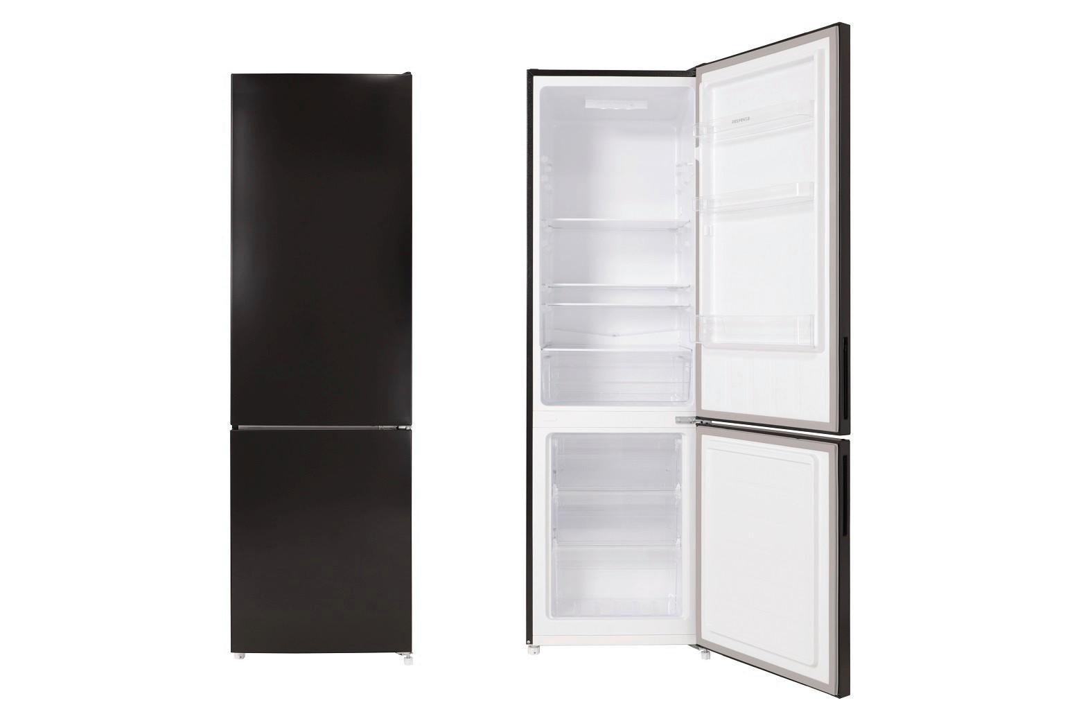 Kühl-gefrier-kombination Gotland Schwarz 187 L - Schwarz, Basics, Glas/Kunststoff (54/176/55cm) - Respekta