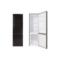 Kühl-gefrier-kombination Gotland Schwarz 187 L - Schwarz, Basics, Glas/Kunststoff (54/176/55cm) - Respekta