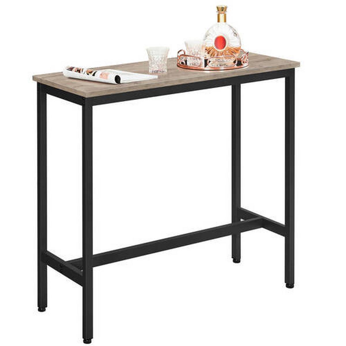Bartisch Vasagel 100x40x90 cm Braun, Schwarz - Schwarz/Braun, Trend, Holzwerkstoff/Metall (100/40/90cm) - Boxxx