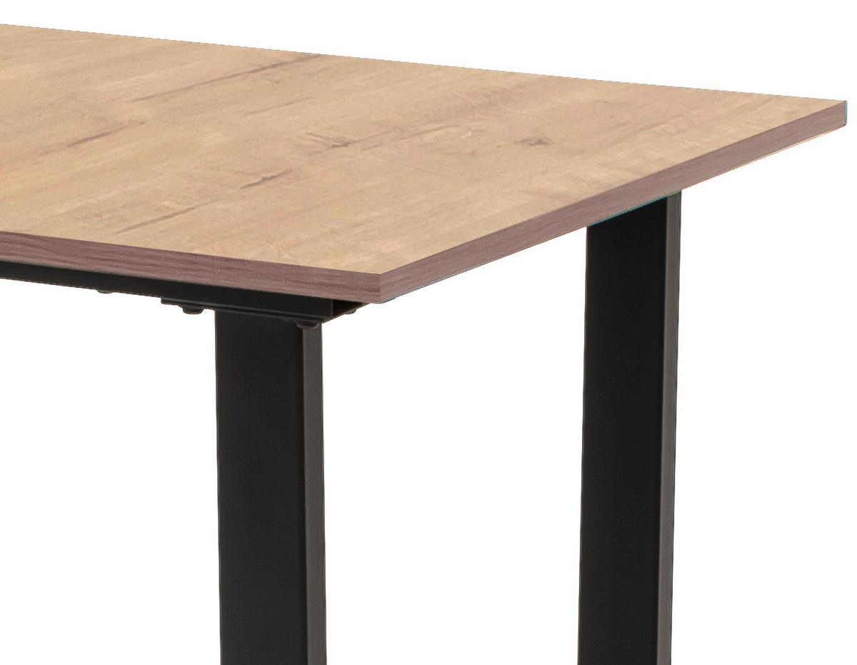 Esstisch La Serena 120x70 Cm Eiche Dekor/schwarz - Wildeiche/Schwarz, MODERN, Holzwerkstoff/Metall (120/95/70cm) - MID.YOU