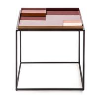 Beistelltisch Rosa/Pink/Violett - Pink/Violett, Basics, Metall (40/40/40cm) - Kayoom