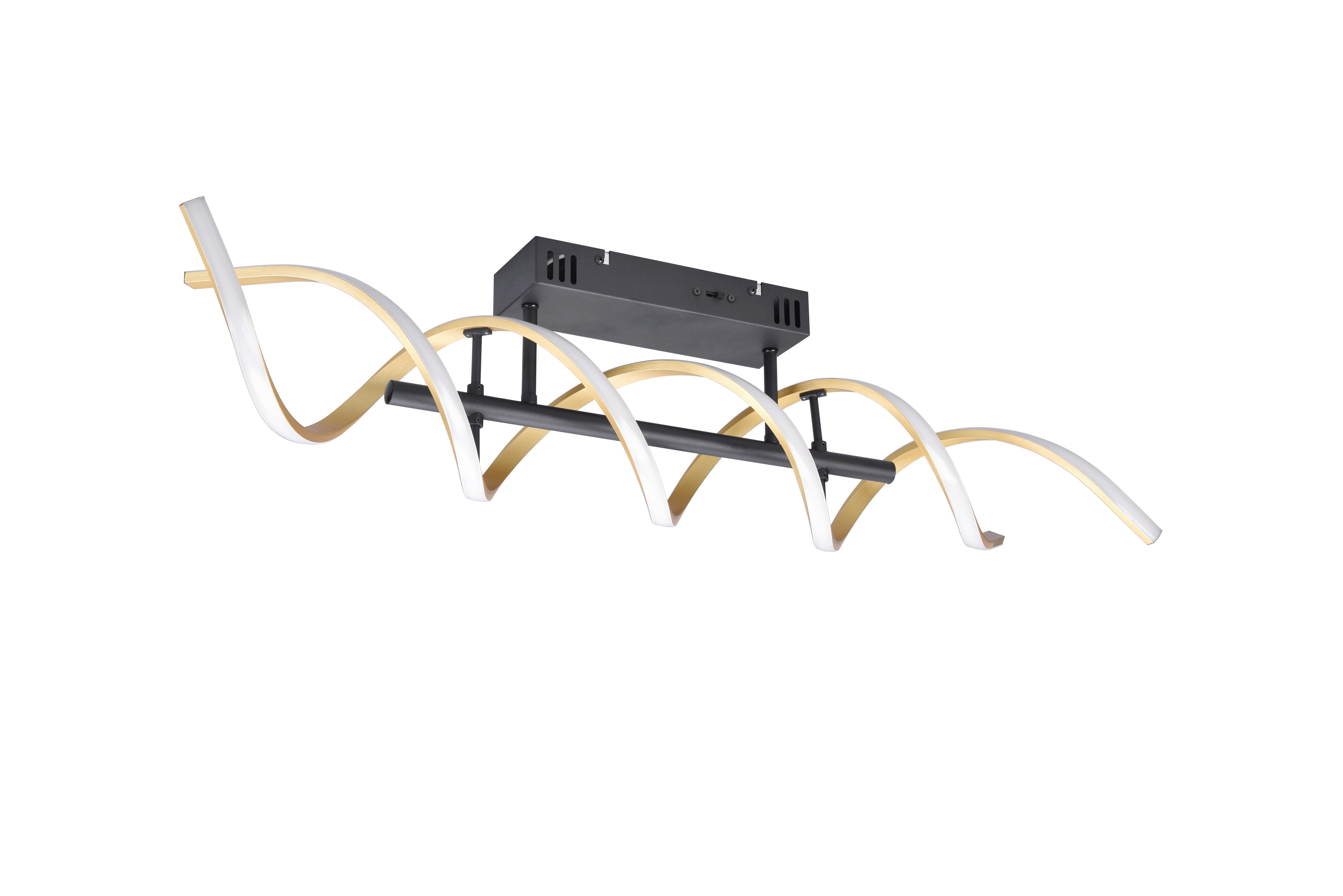 LED-Deckenleuchte 641810208 Sequence - Messingfarben/Alufarben, Design (90/14,5/20,5cm) - Trio Leuchten
