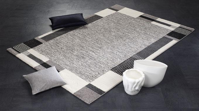 Webteppich Hellgrau Villa Moda 120x170 cm - Hellgrau, Basics, Textil (120/170cm) - Novel