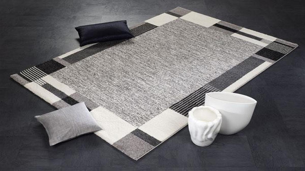 Webteppich Hellgrau Villa Moda 120x170 cm - Hellgrau, Basics, Textil (120/170cm) - Novel