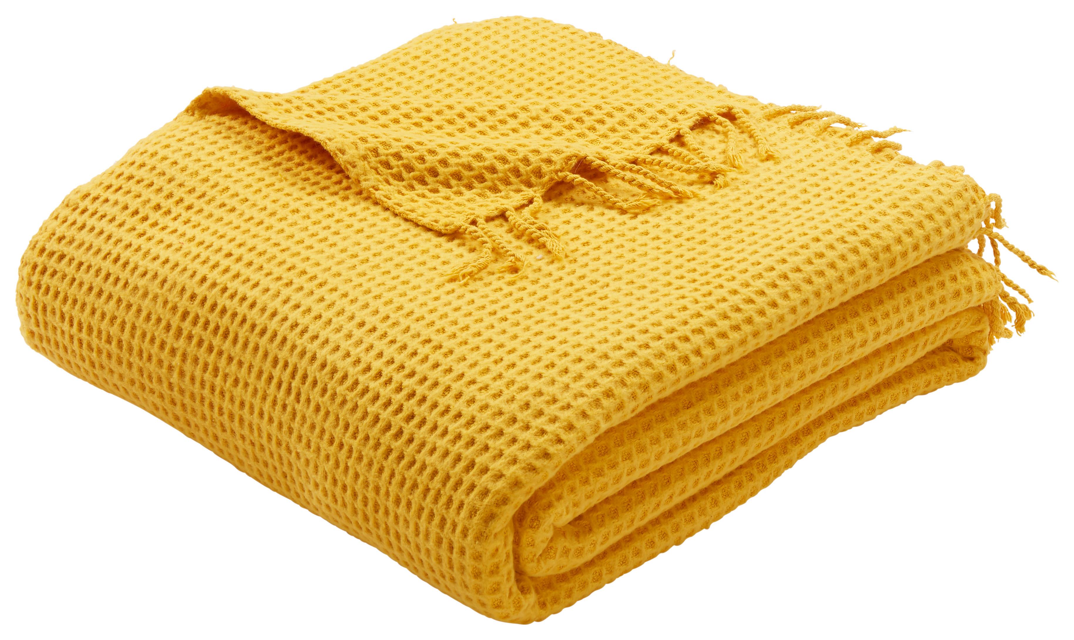 Deka Alice, 150/180cm, Žltá - žltá, Romantický / Vidiecky, textil (150/180cm) - Zandiara