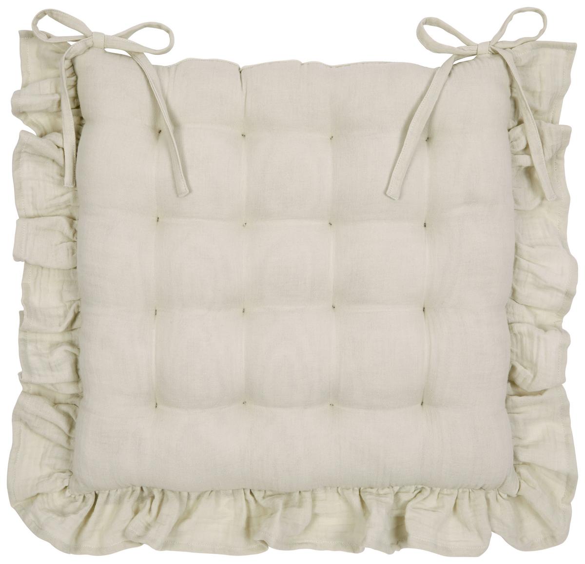 Sitzkissen Nora Hellgrün 40x40 cm Baumwolle - Hellgrün, MODERN, Textil (40/40cm) - Luca Bessoni