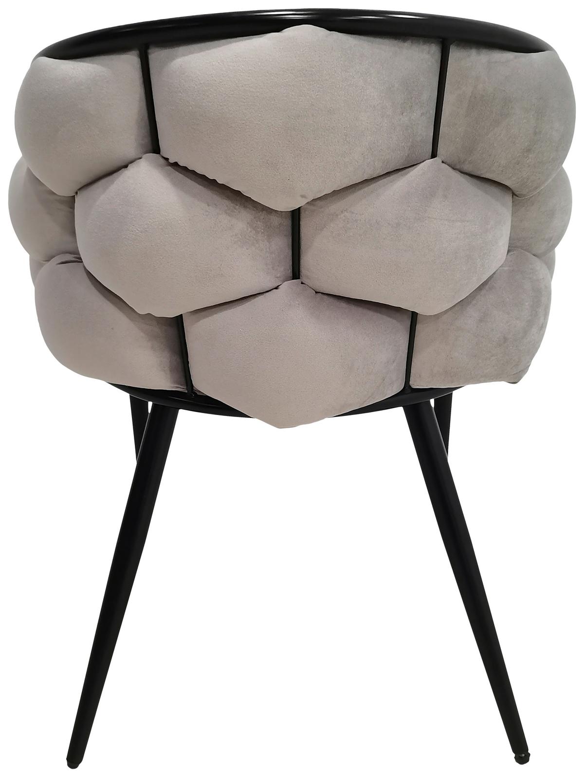 Armlehnstuhl-set Grace 125 - Taupe/Schwarz, MODERN, Textil/Metall (65/79/61cm) - Kayoom