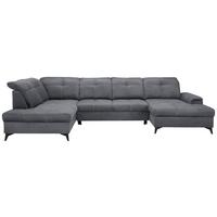 Rohová sedačka U SIERRA, levá, tmavě šedá CLOUD - tmavě šedá, Moderní, kov/textil (230/364/181cm) - Mömax